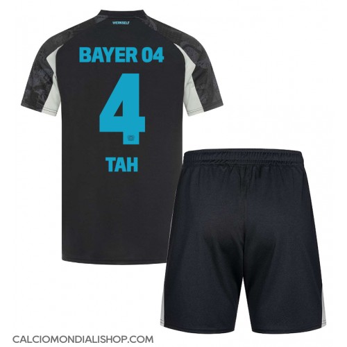 Maglie da calcio Bayer Leverkusen Jonathan Tah #4 Terza Maglia Bambino 2024-25 Manica Corta (+ Pantaloni corti)